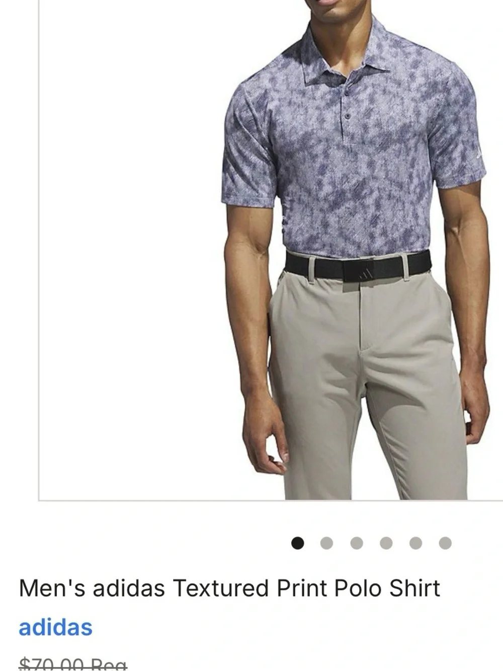 adidas Powdered PlumUltra Textured Golf Polo